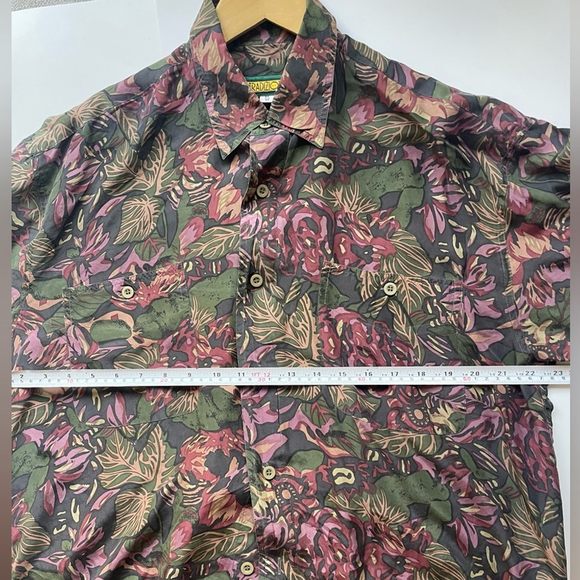 traditioni silk vintage floral Brown shirt blouse - Picture 6 of 7